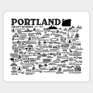 Portland Oregon Map Sticker